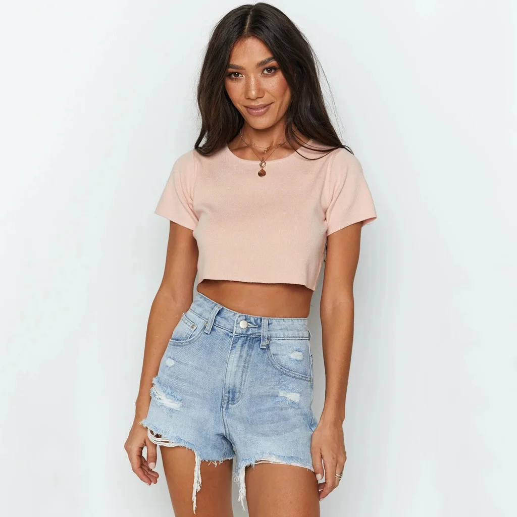 Fashion Wholesale Hot Sale Blank Women Tee Shirts Custom Short Sleeve Crop T-Shirt White, Customized colors
Fashion Wholesale Hot Sale Blank Women Tee Shirts Custom Short Sleeve Crop T-Shirt White, Customized colors