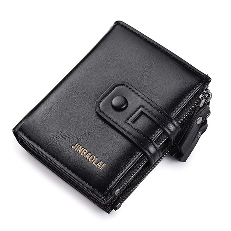 JINBAOLAI Wallets Short PU Leather Double Zipper Hasp Men Purses Card Holder Coin Pocket Vintage High Quality Brand Men Wallets
JINBAOLAI Wallets Short PU Leather Double Zipper Hasp Men Purses Card Holder Coin Pocket Vintage High Quality Brand Men Wallets