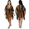 Amazon New Foreign Trade Women Fashion Pearl Chiffon Print Dress