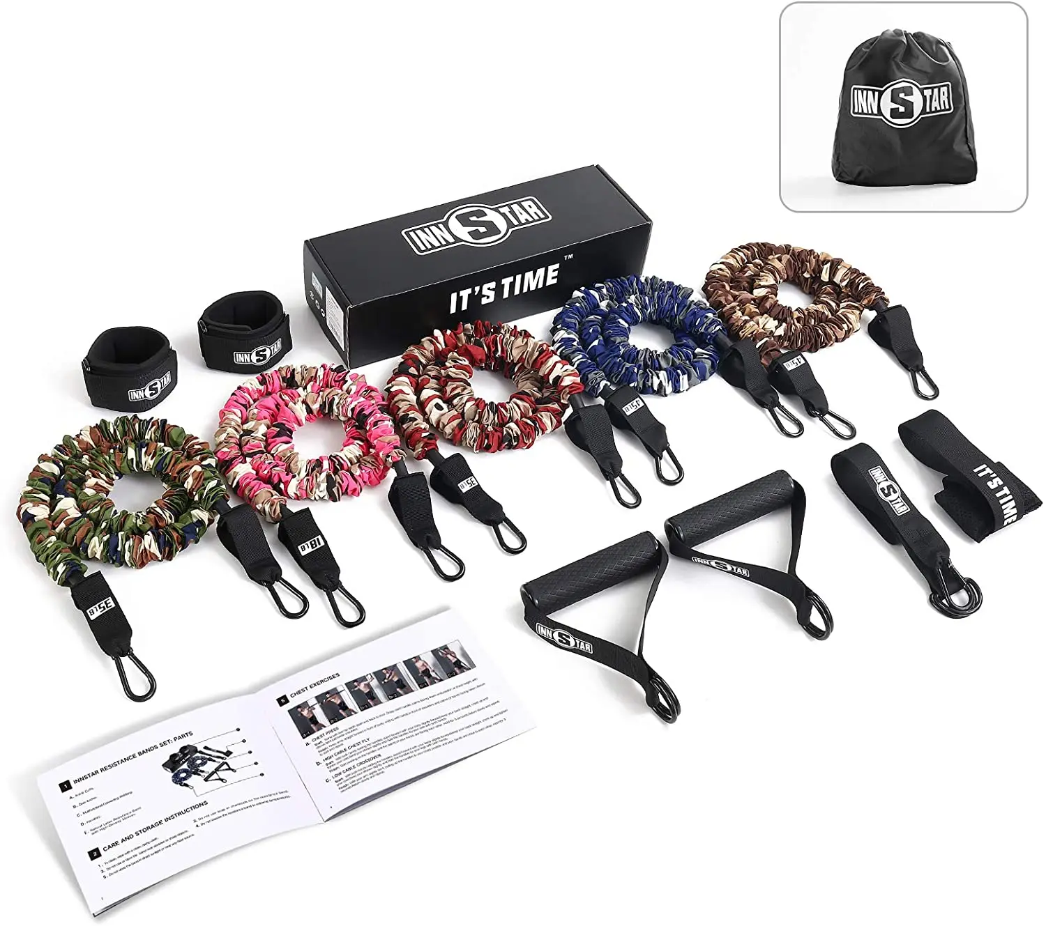 Innstar Dropshipping Europe and America Adult top sale home gym latex 11 pcs custom printed exercise resistance fitness band set, Camouflage
Innstar Dropshipping Europe and America Adult top sale home gym latex 11 pcs custom printed exercise resistance fitness band set, Camouflage