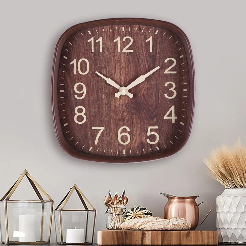 Wholesale imitation wood grain 12 inch simple living room home decorate creative quartz custom made square wood wall clock, Picture
Wholesale imitation wood grain 12 inch simple living room home decorate creative quartz custom made square wood wall clock, Picture