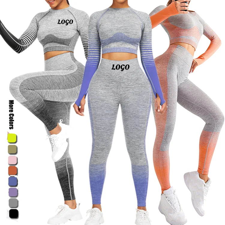 Custom Logo Short Long Sleeve Crop Tops Two Piece Set High Waist Fitness Yog Wear Seamless Yoga Set, As show
Custom Logo Short Long Sleeve Crop Tops Two Piece Set High Waist Fitness Yog Wear Seamless Yoga Set, As show