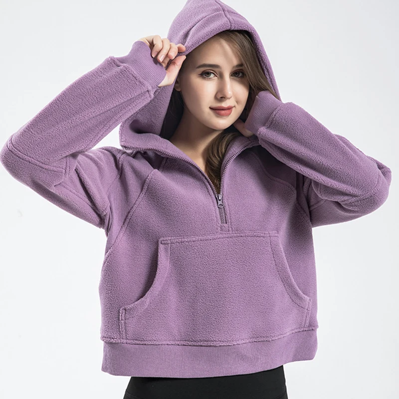 2022 Hot Sale Custom Women Polar Fleece Hoodies Half Zip High Collar Solid Color Pullover Sweatshirt
2022 Hot Sale Custom Women Polar Fleece Hoodies Half Zip High Collar Solid Color Pullover Sweatshirt