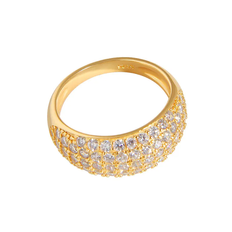 VIANRLA 925 Sterling Silver Jewelry White Zircon Ring 18K Gold Plated Open Dumpy Ring For Women Gift Jewelry
VIANRLA 925 Sterling Silver Jewelry White Zircon Ring 18K Gold Plated Open Dumpy Ring For Women Gift Jewelry