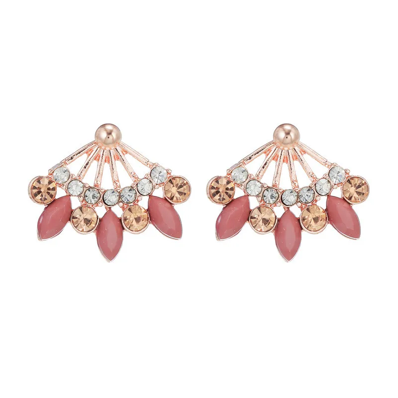 Korean Fashion Rose Gold Micro Cubic Zircon Leaf Stud Earrings Pink Crystal Rhinestone Water Drop Earrings
Korean Fashion Rose Gold Micro Cubic Zircon Leaf Stud Earrings Pink Crystal Rhinestone Water Drop Earrings