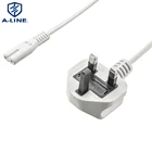UK 3 pins fuse plug and IEC C7 Figure 8 power cable Cord Leads 1.2meters for Samsung LG Sony PS4 Computer Printer