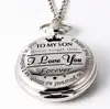 Wholesale Forever Pocket Watch To My Son I Love You Gift to Son Birthday Gift Boys Fob Pocket Watch