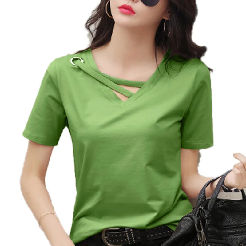 Special offer short-sleeved female 2021 new summer white t-shirt female V-neck loose Korean black top casual ins, As pictures
Special offer short-sleeved female 2021 new summer white t-shirt female V-neck loose Korean black top casual ins, As pictures