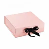 2019 Luxury Wholesale Custom Packaging pink Paper Gift Box with Ribbon