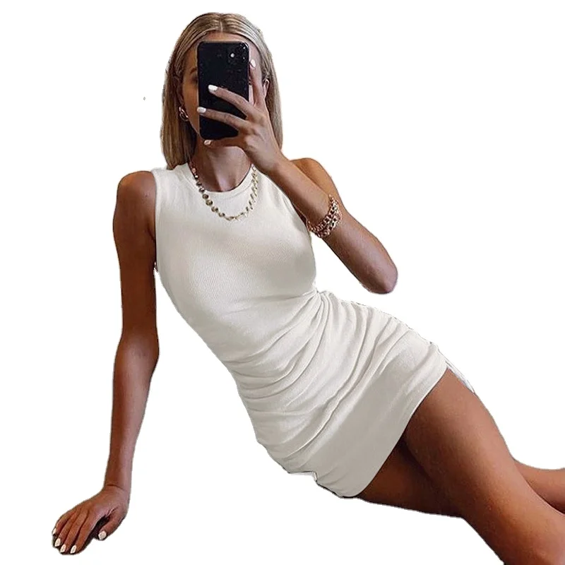 Hot sale 2021 sexy slim breech wrap skirt ribbed on both sides of the drawstring vest dress
Hot sale 2021 sexy slim breech wrap skirt ribbed on both sides of the drawstring vest dress