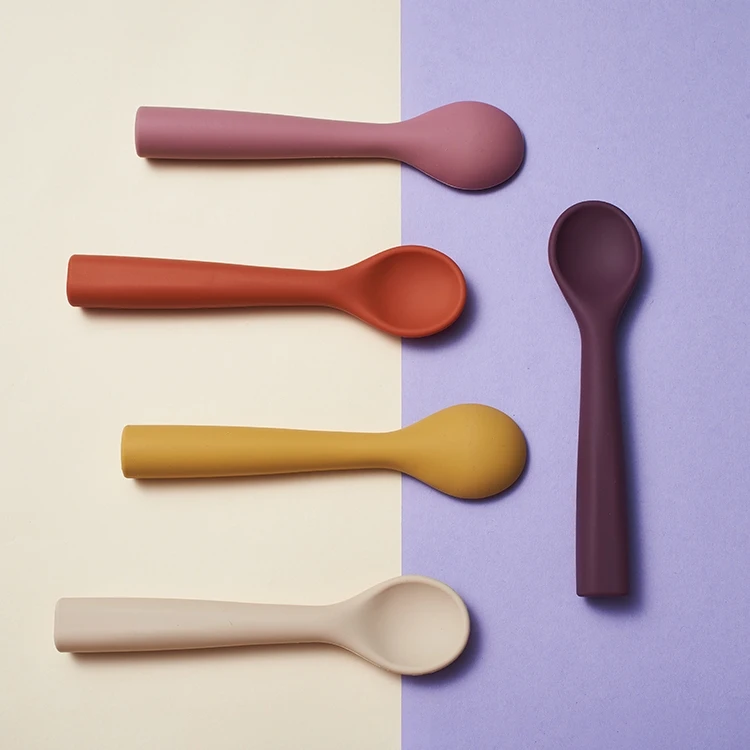 Colorful silicone baby spoon for infant soft baby training baby feeding spoon, Optional
Colorful silicone baby spoon for infant soft baby training baby feeding spoon, Optional