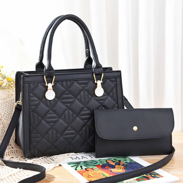 Top quality handbag set cheap price new solid polyester 2pcs bag set fashion lingge women handbags, As picture
Top quality handbag set cheap price new solid polyester 2pcs bag set fashion lingge women handbags, As picture