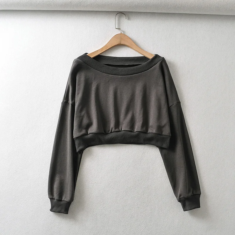 Womens Autumn Clothing 2020 New Style Korean Short Sweatshirt Grey Letter Print Embossed custom crewneck sweatshirt sudaderas
Womens Autumn Clothing 2020 New Style Korean Short Sweatshirt Grey Letter Print Embossed custom crewneck sweatshirt sudaderas