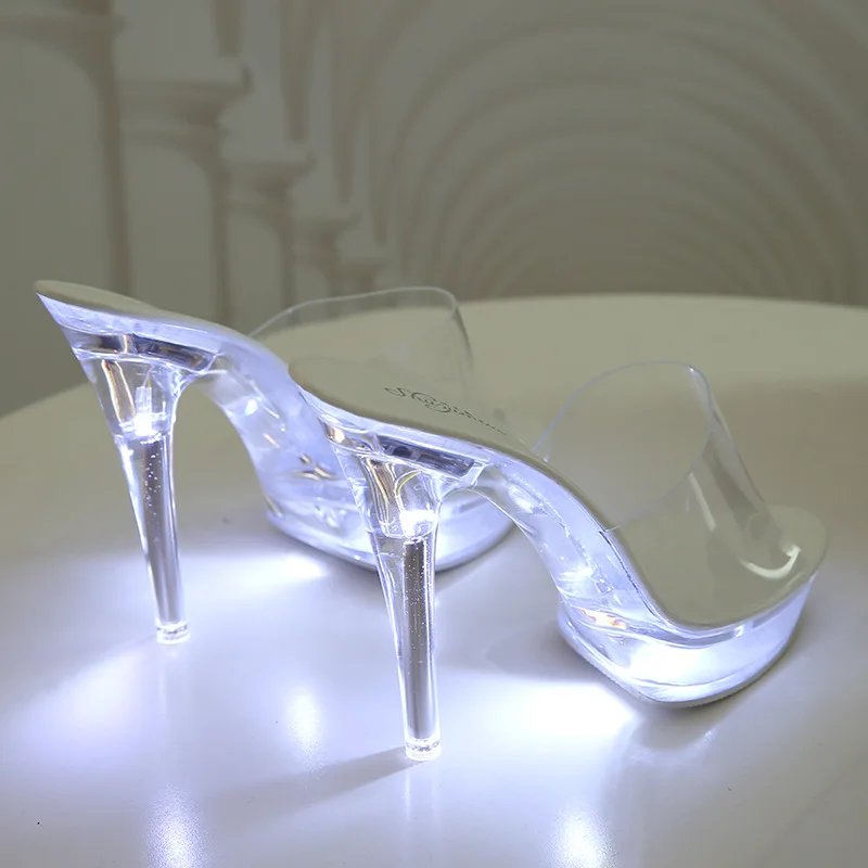 Ladies Luxury Heel Shoes Designer Platform Jelly Sandals 13cm Heels Summer Luminous Sandals Vendors High Heels Shoes For Women
Ladies Luxury Heel Shoes Designer Platform Jelly Sandals 13cm Heels Summer Luminous Sandals Vendors High Heels Shoes For Women