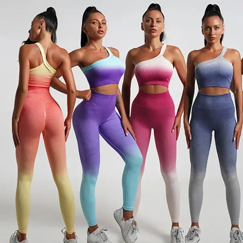 2023 New Gradient Custom Ribbed Gym Workout Clothing Women Sportswear Seamless Fitness Yoga Sets
2023 New Gradient Custom Ribbed Gym Workout Clothing Women Sportswear Seamless Fitness Yoga Sets