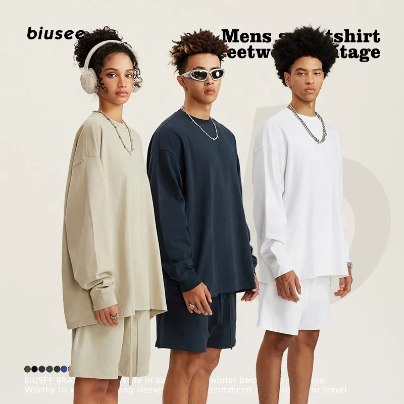 Manufacturers Wholesale Autumn Fashion Suit Custom Logo Printed Mens Long Sleeve Shirts Drawstring Shorts 2 Pieces Set
Manufacturers Wholesale Autumn Fashion Suit Custom Logo Printed Mens Long Sleeve Shirts Drawstring Shorts 2 Pieces Set