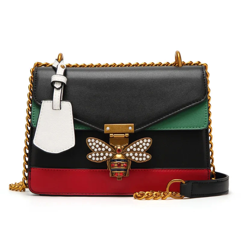 Fashion Bee Pearl PU Leather Crossbody Bags Women Chain Designer Lady Sling Luxury Travel Shoulder Messenger bag, Black,white,red,pink
Fashion Bee Pearl PU Leather Crossbody Bags Women Chain Designer Lady Sling Luxury Travel Shoulder Messenger bag, Black,white,red,pink