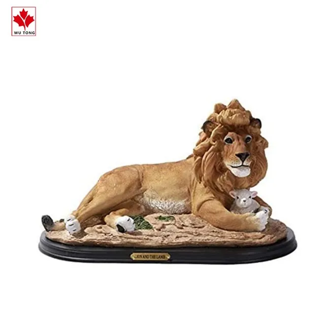 Lion and The Lamb Religious Catholic Resin Statue with Wood Base Sculpture, As the picture
Lion and The Lamb Religious Catholic Resin Statue with Wood Base Sculpture, As the picture