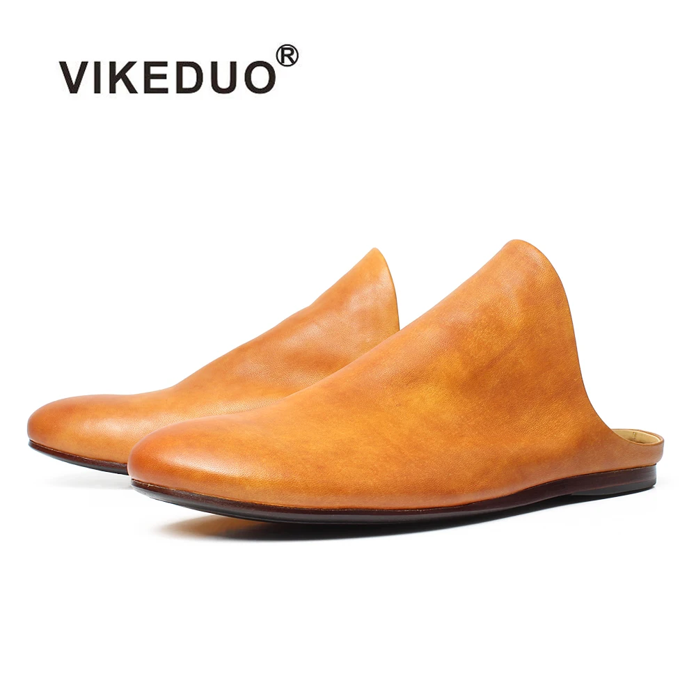 Vikeduo Hand Made Official Brand Best Sellers Comfortable Wearing Leather Slippers Mens Shoes Sandal, Brown
Vikeduo Hand Made Official Brand Best Sellers Comfortable Wearing Leather Slippers Mens Shoes Sandal, Brown