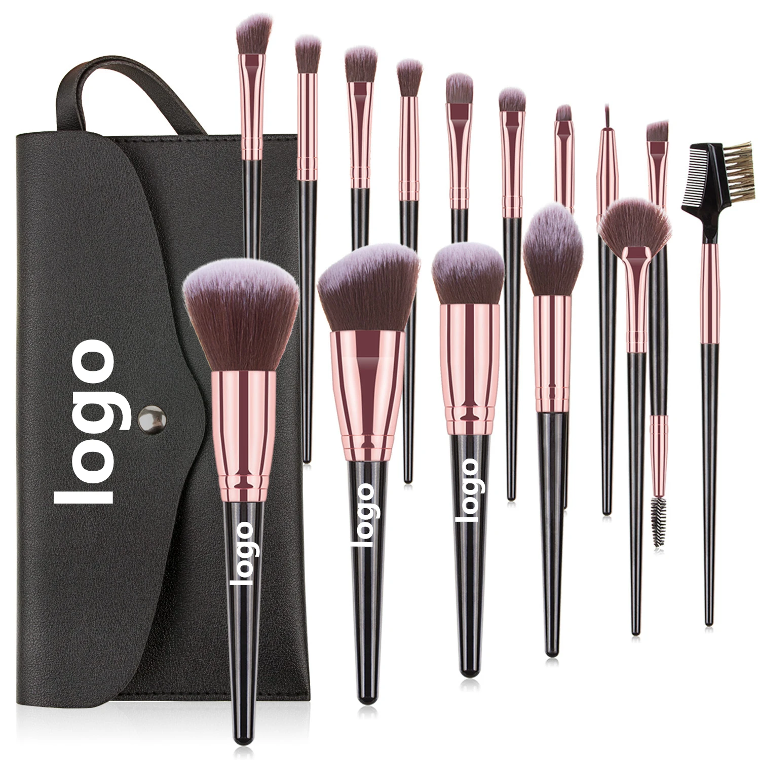 Hot Selling 15 Pieces luxury private label Rose Gold makeup brushes set Vegan holder with cleaner sponge custom logo package box
Hot Selling 15 Pieces luxury private label Rose Gold makeup brushes set Vegan holder with cleaner sponge custom logo package box