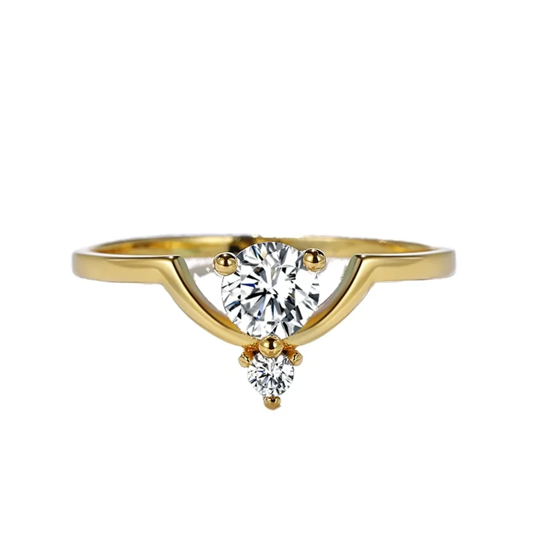 Crown gold women's 45 point single diamond celebrity temperament fashion diamond ring engagement proposal jewelry
Crown gold women's 45 point single diamond celebrity temperament fashion diamond ring engagement proposal jewelry