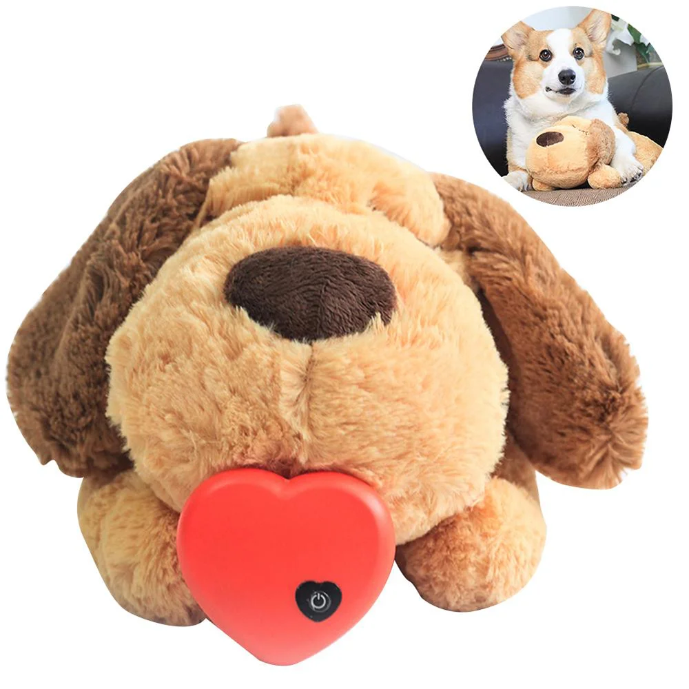 Cute Heartbeat Puppy Toy Plush Pet Cozy Snuggle Sleep Dog Anti-Depression Companion Doll Cat To Relieve Anxiety Pet Supplies, Khaki puppy
Cute Heartbeat Puppy Toy Plush Pet Cozy Snuggle Sleep Dog Anti-Depression Companion Doll Cat To Relieve Anxiety Pet Supplies, Khaki puppy