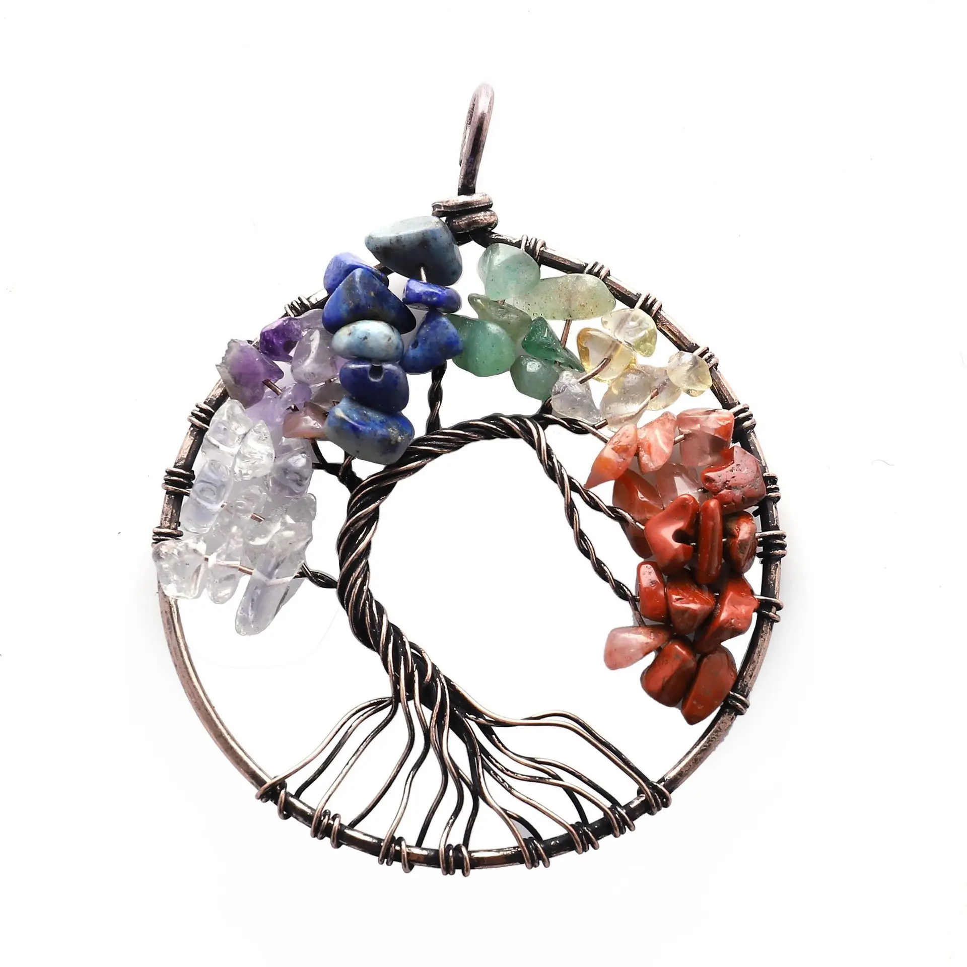 Wollet Wholesale Gemstones Charms for Peace Gift 7 Chakra Crystal Tree of Life Pendant Necklace
Wollet Wholesale Gemstones Charms for Peace Gift 7 Chakra Crystal Tree of Life Pendant Necklace