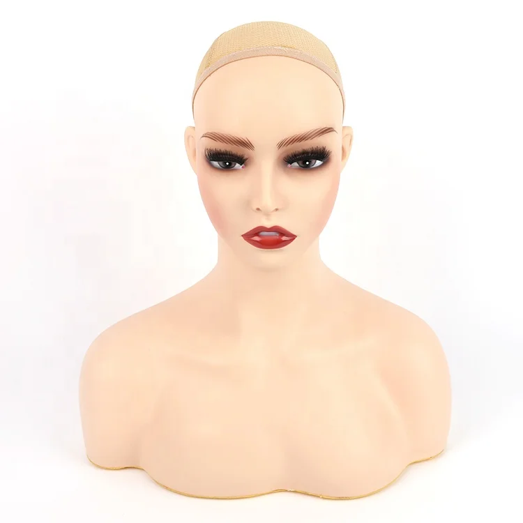 Wholesale High Quality Light Skin Head-painted Plastic Wig Display Mannequins Female Head With Shoulder
Wholesale High Quality Light Skin Head-painted Plastic Wig Display Mannequins Female Head With Shoulder