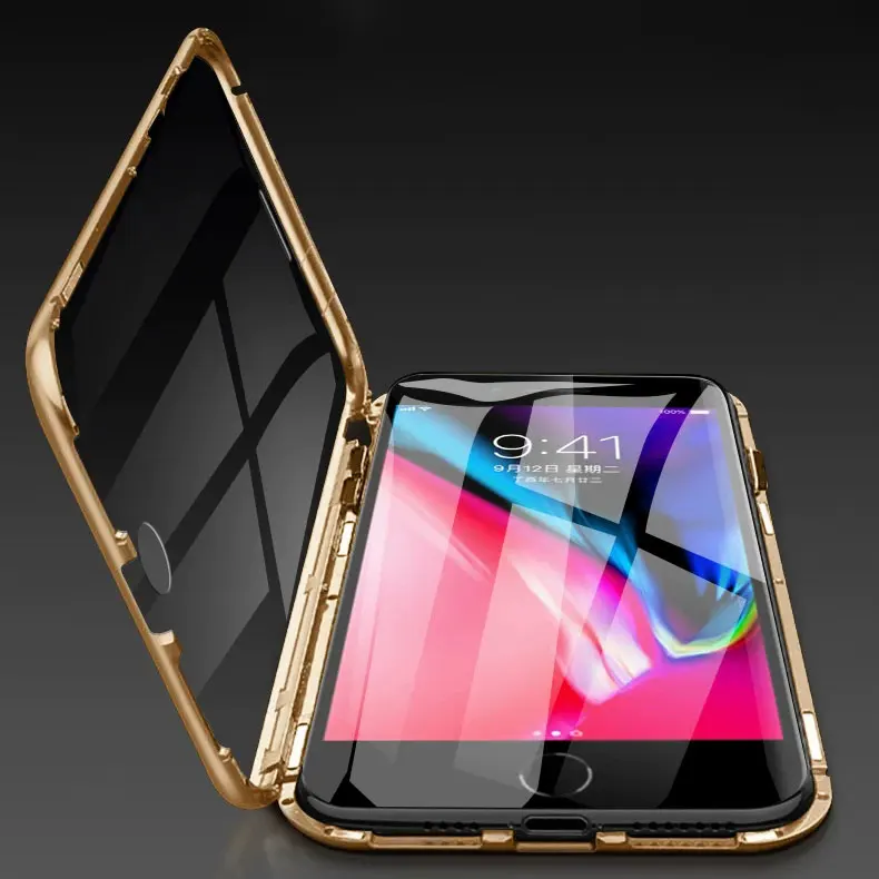magnetic for iphone case Luxury Double sided glass Metal Magnetic Case funda magnetic para for iphone 8, Black, green,gold,silver, red,blue
magnetic for iphone case Luxury Double sided glass Metal Magnetic Case funda magnetic para for iphone 8, Black, green,gold,silver, red,blue