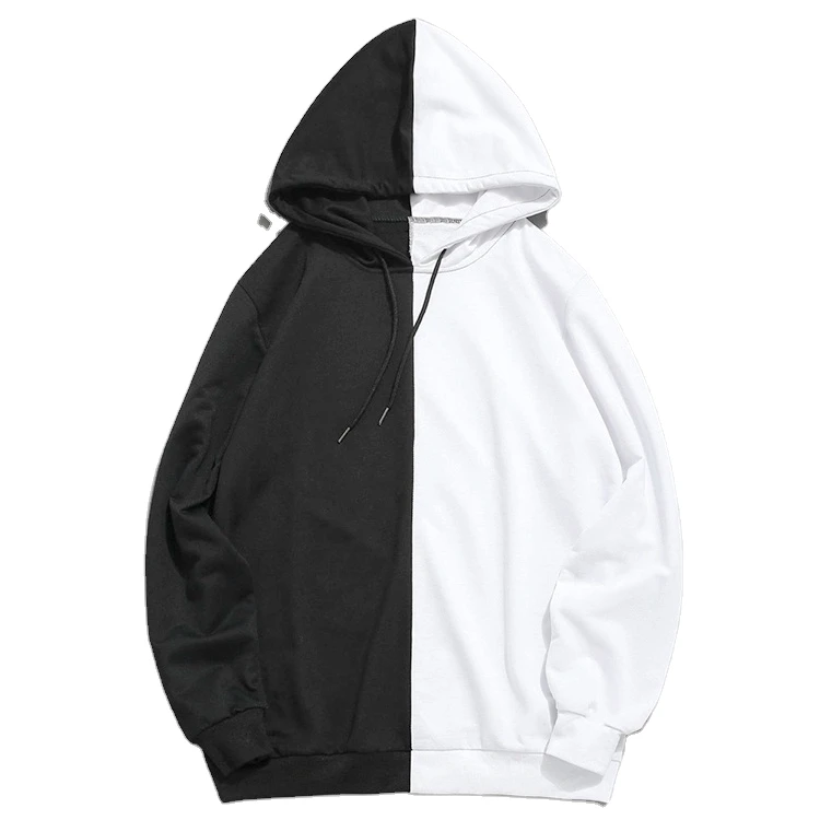 Custom Logo Streetwear oversize Plus Size Men's Hoodie Black And White Two Toned Hoodies
Custom Logo Streetwear oversize Plus Size Men's Hoodie Black And White Two Toned Hoodies