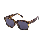 LJ152-1 Leopard Print Wide Temple Glasses Sunglasses Sun Shade Spectacles