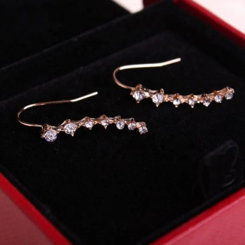 Row Of Drill Earrings Gold Plated Wholesale Fancy Small Earrings Ladies Earrings Designs For Party, Picture
Row Of Drill Earrings Gold Plated Wholesale Fancy Small Earrings Ladies Earrings Designs For Party, Picture