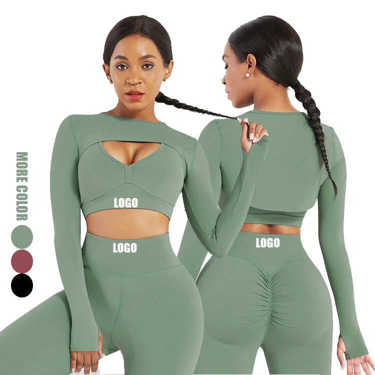 Drop Ship Custom Logo Sportswear Sexy Crop Top Long Sleeve Fitness Women Sportswear
Drop Ship Custom Logo Sportswear Sexy Crop Top Long Sleeve Fitness Women Sportswear