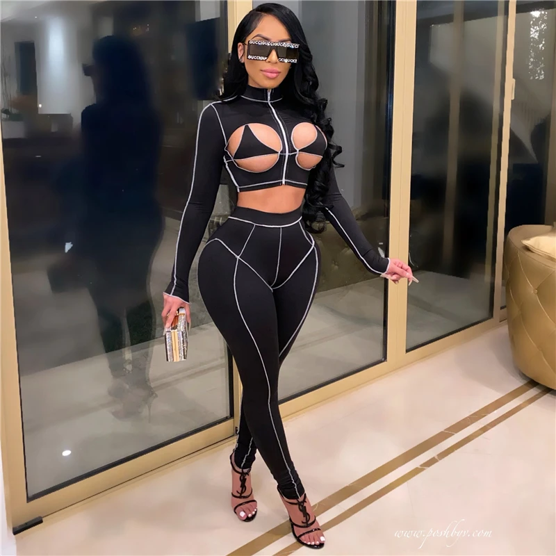 Bomblook K20843S Sexy Hollow Out Women Two Piece Pant Set 2021 NEW Arrival Zipper Long Sleeve Crop Tops+Solid Pant Set
Bomblook K20843S Sexy Hollow Out Women Two Piece Pant Set 2021 NEW Arrival Zipper Long Sleeve Crop Tops+Solid Pant Set