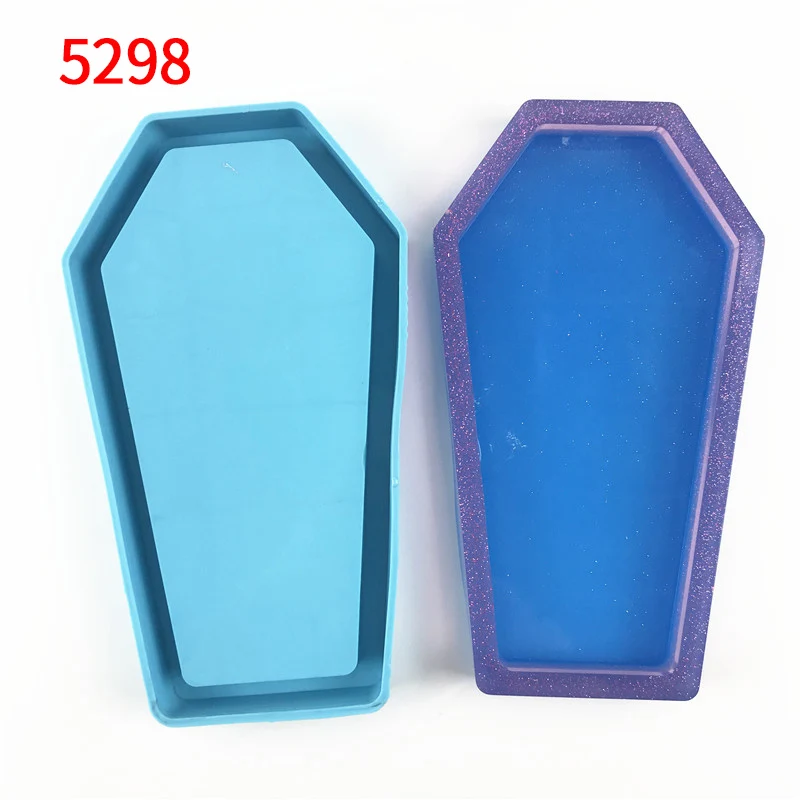 5298 Zombie Vampire coffin tray and 4114 lid of coffin silicone mold rolling tray mold For Resin Craft
5298 Zombie Vampire coffin tray and 4114 lid of coffin silicone mold rolling tray mold For Resin Craft