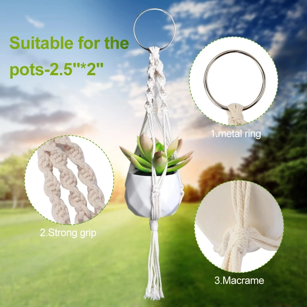 Wholesale Accept Custom Color Mini Car Decorative Small Macrame Plant Hanger, Customized color
Wholesale Accept Custom Color Mini Car Decorative Small Macrame Plant Hanger, Customized color