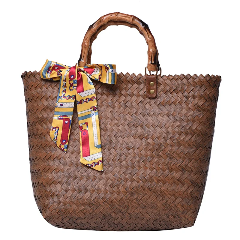 Eco friendly best selling bamboo straw bag handmade beach High capacity woven handbag, Natural
Eco friendly best selling bamboo straw bag handmade beach High capacity woven handbag, Natural