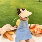 X1226/女の子デニムスカートベビー子供スリップドレス夏ノースリーブとストラップサスペンダーミニスカート子供ジーンズ服