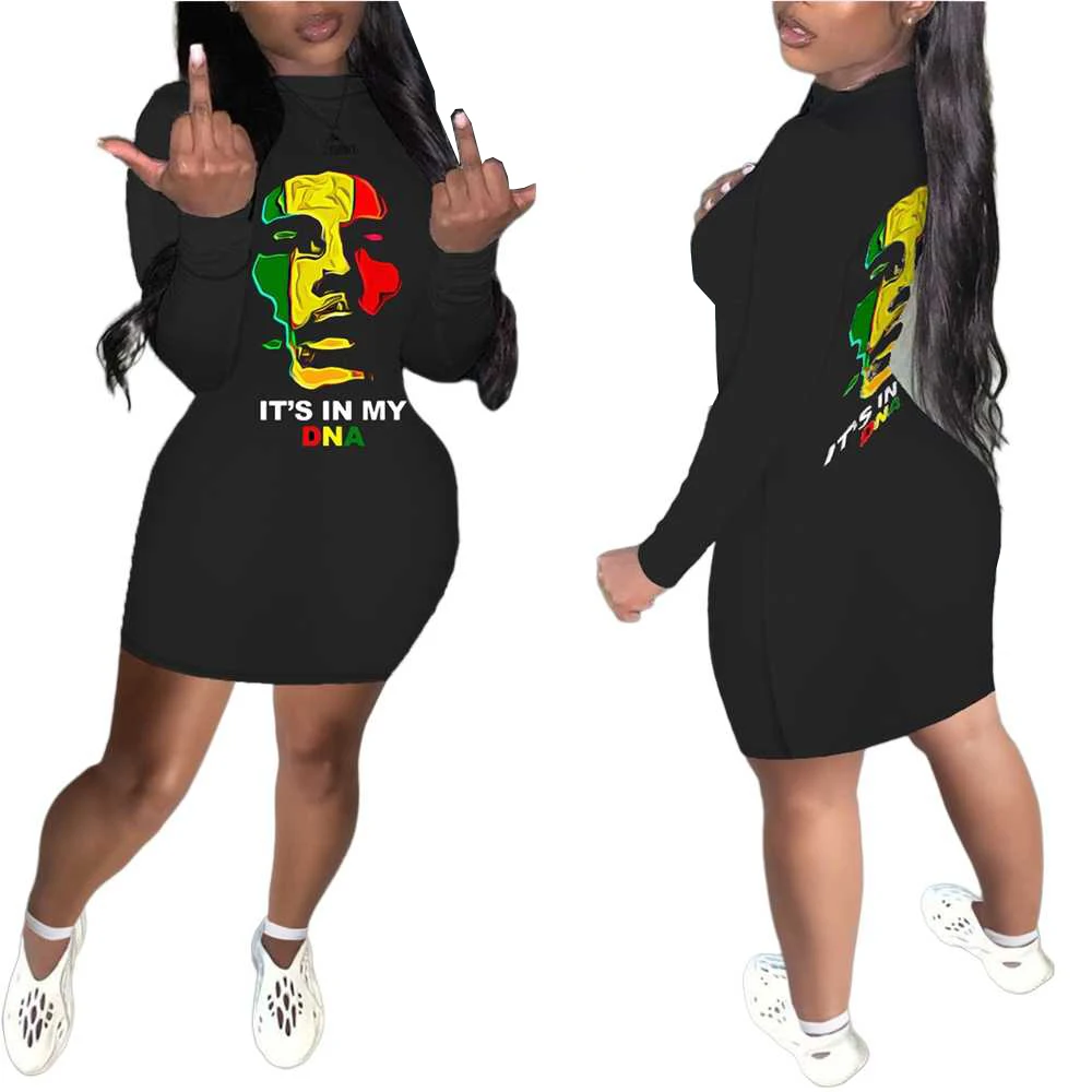 European and American fashion casual for black dress women jersy dresses with low price
European and American fashion casual for black dress women jersy dresses with low price