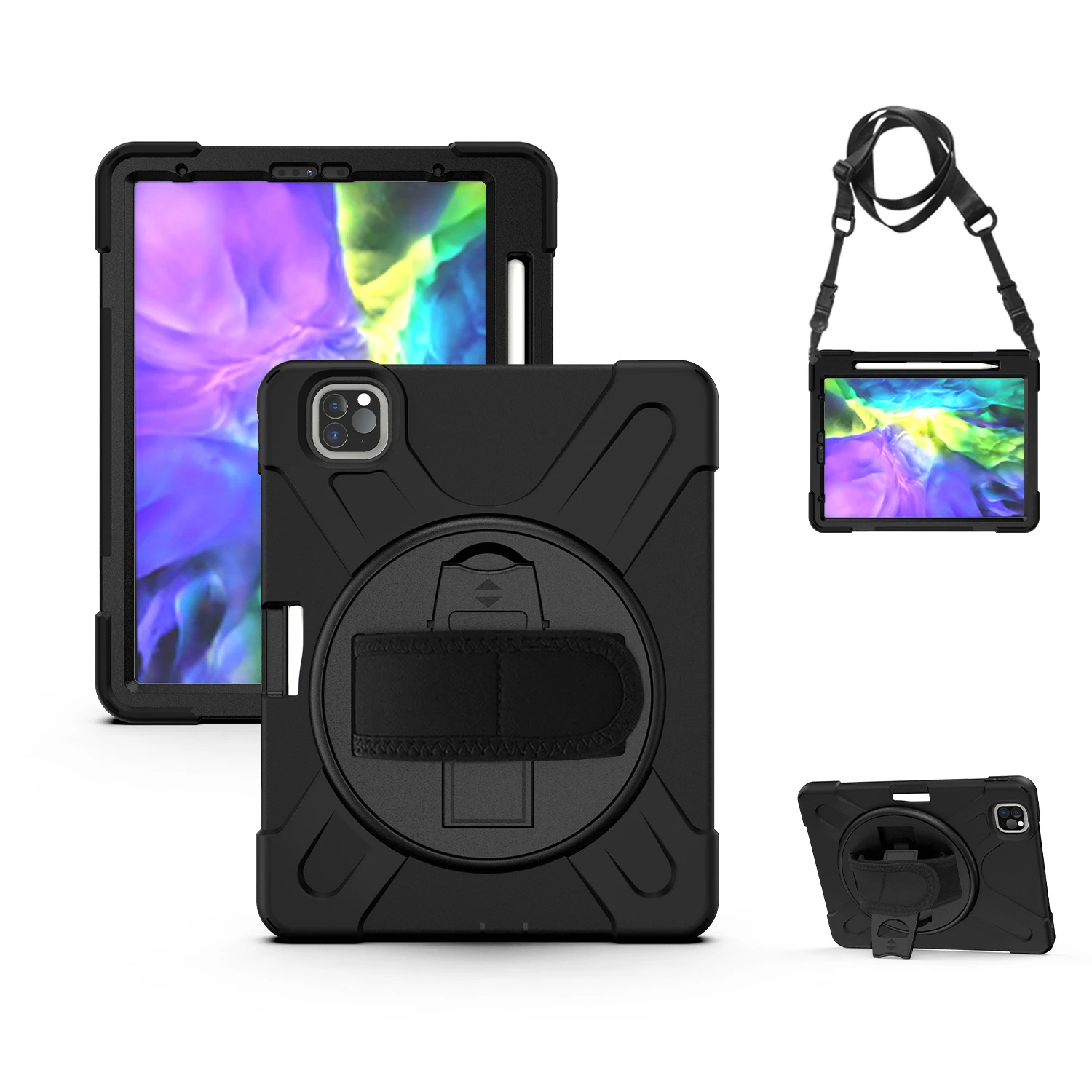 Rugged Armor Case for iPad Pro 11 2018 /2020/2021/Air 4 10.9 2020 Hand Shoulder Strap Heavy Duty Pencil Holder Tablet Cover
Rugged Armor Case for iPad Pro 11 2018 /2020/2021/Air 4 10.9 2020 Hand Shoulder Strap Heavy Duty Pencil Holder Tablet Cover
