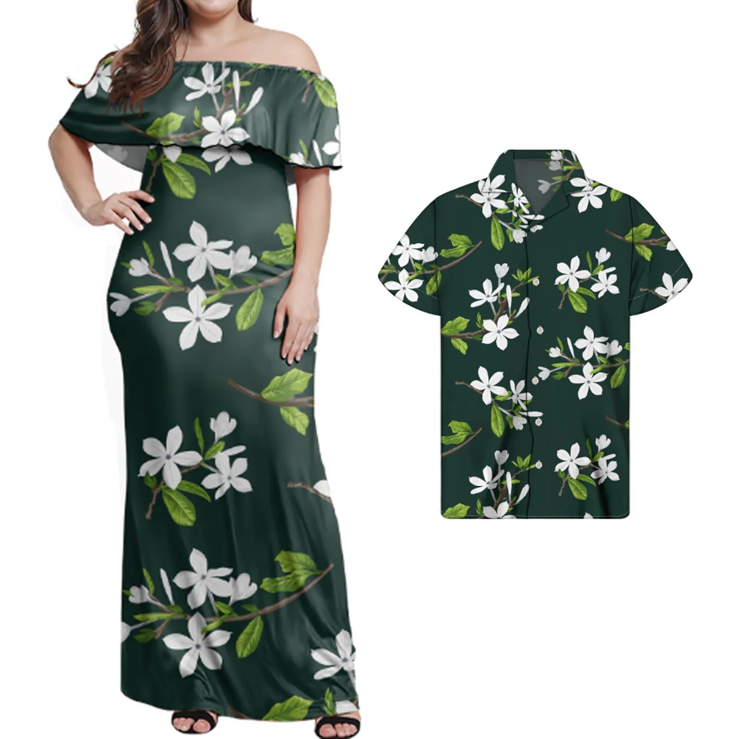 Custom Couple Clothes Party Bodycon Dress Polynesia Hawaiian Flower Plus Size Off Shoulder Party Dresses Women Maxi Dress Ladies
Custom Couple Clothes Party Bodycon Dress Polynesia Hawaiian Flower Plus Size Off Shoulder Party Dresses Women Maxi Dress Ladies