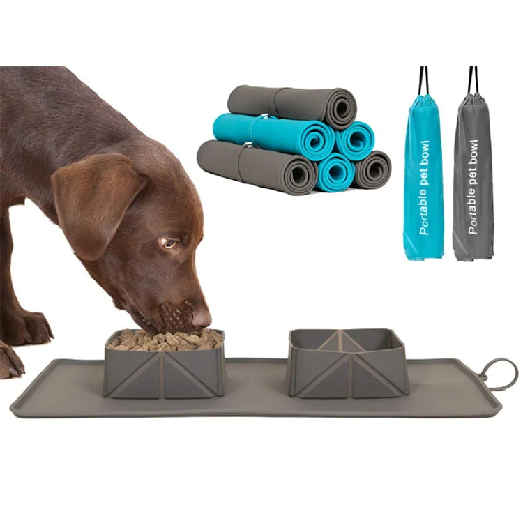 Pet Food Bowl Large Dog Double Cuencos En Acero Designer Silicone Plate Product Import Portable Bowls Foldable Collapsible, Grey , blue
Pet Food Bowl Large Dog Double Cuencos En Acero Designer Silicone Plate Product Import Portable Bowls Foldable Collapsible, Grey , blue