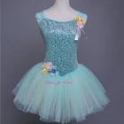 Danyiballet Green Camisole Jazz Tutu Tulle Dance Dress