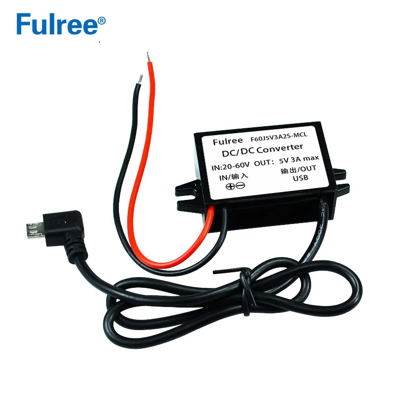 Micro Mini USB Output 24V 36V 48V to 5V Car Charger Adapter DC DC Step Down Converter 24 36 48 Volt to 5 Volt for GPS CCTV DVR