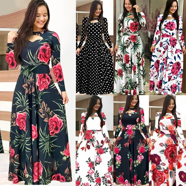 Casual Women Summer Dress Print Robe Femme Vestidos Plus Size Streetwear Long Sleeve Long Maxi Dress
Casual Women Summer Dress Print Robe Femme Vestidos Plus Size Streetwear Long Sleeve Long Maxi Dress