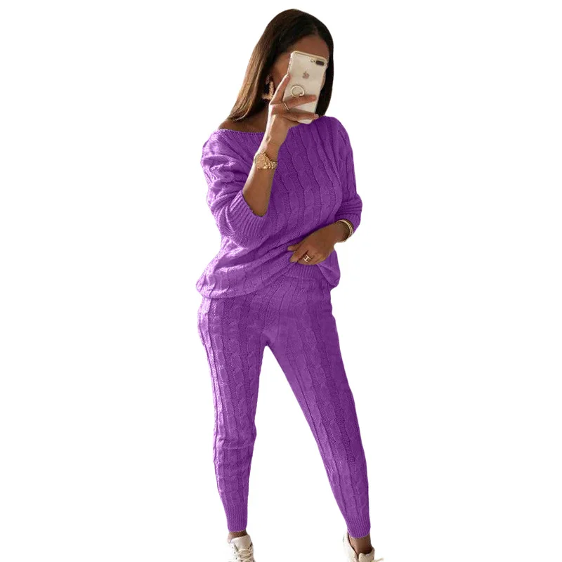 Autumn New Cotton Tracksuit Women 2 Piece Set Sweater Top+pants Knitted Suit O-neck Knit Set Women Outwear 2 Piece Set, Can be customized
Autumn New Cotton Tracksuit Women 2 Piece Set Sweater Top+pants Knitted Suit O-neck Knit Set Women Outwear 2 Piece Set, Can be customized