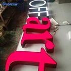 Chrome frontlit led advertising signage sign lighted channel letters