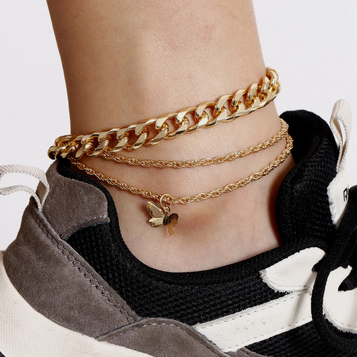 2020 Summer Best Selling Foot Chain Jewelry Little Butterfly Charm Anklet Multi Layer Chain Anklet Barefoot Chain
2020 Summer Best Selling Foot Chain Jewelry Little Butterfly Charm Anklet Multi Layer Chain Anklet Barefoot Chain