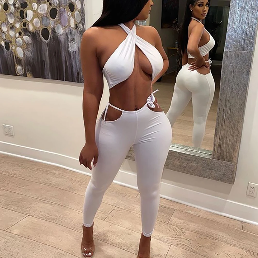 2021 New Arrivals Sexy halter hollow out 2 piece sets womens backless crop top+ pants summer sets female party wear clothing
2021 New Arrivals Sexy halter hollow out 2 piece sets womens backless crop top+ pants summer sets female party wear clothing