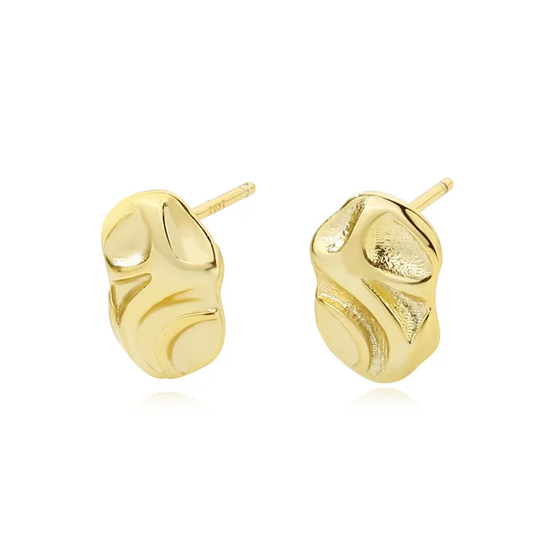 VIANRLA 925 Sterling Silver Jewelry Earrings 18k Gold Plated Irregular Earring For Women Free Laser Logo Wholesale
VIANRLA 925 Sterling Silver Jewelry Earrings 18k Gold Plated Irregular Earring For Women Free Laser Logo Wholesale